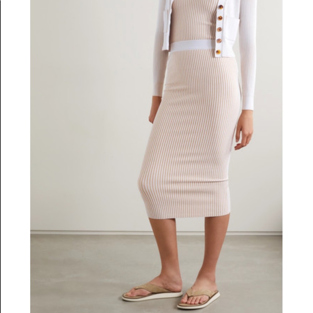 ANINE BING Julian Ribbed Stretch Knit Skirt
